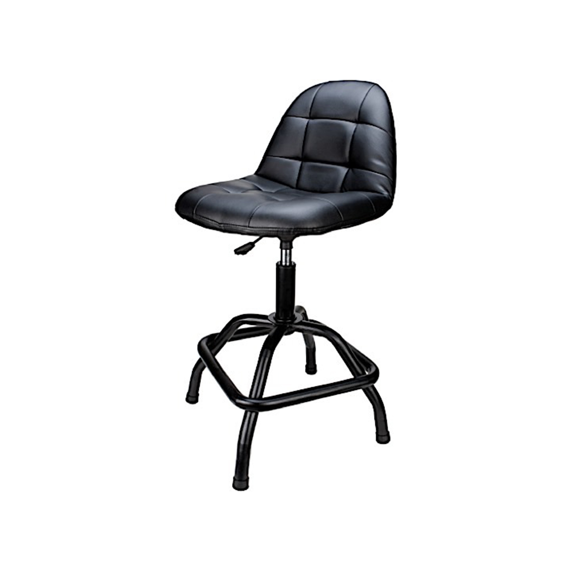 Performance Tool High Back Pneumatic Shop Stool — 25–31in. Adjustable Height, Oversized Padded Seat, 330 lb Capacity, Model# PRTW85031